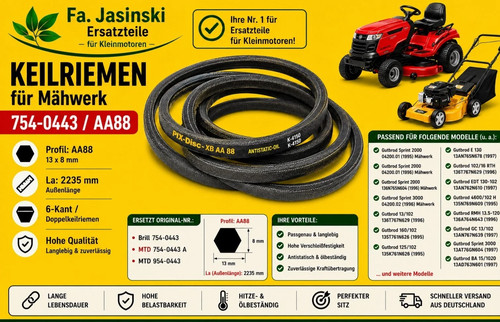 Keilriemen für mähwerk aa88 - keilriemen,